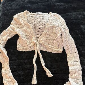 SO Cream Open-Knit Women's Shrug